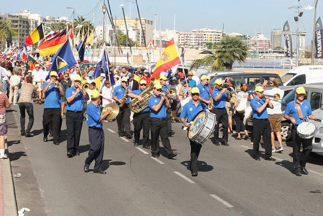 The procession of the ARC opening ceremony in Las Palmas © Claire Pengelly
